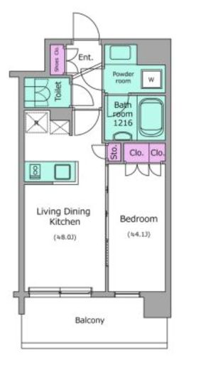 ドゥーエ菊川　204号室　間取り