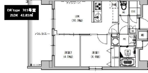 S-RESIDENCE本所吾妻橋 (エスレジデンス本所吾妻橋)　702号室　間取り