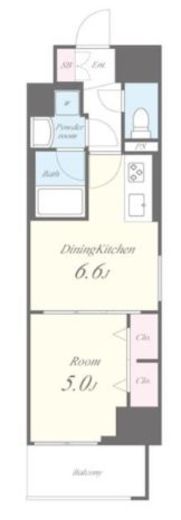 オンズマリーナ浅草　601号室　間取り