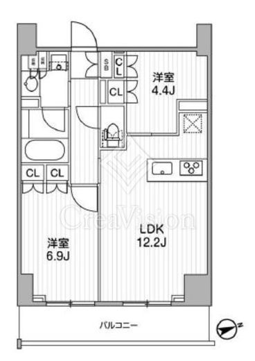 ディームス蔵前Residence　1403号室　間取り