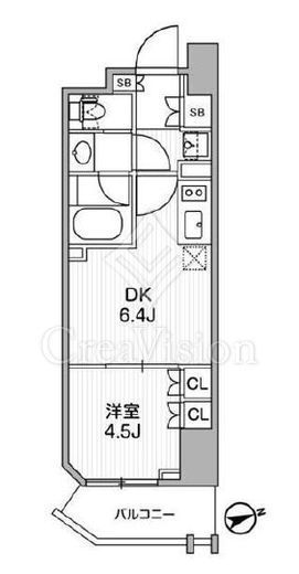 ディームス蔵前Residence　702号室　間取り
