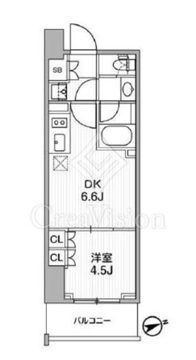 ディームス蔵前Residence　903号室　間取り