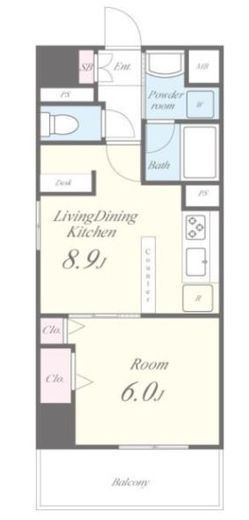 プラナ北上野　902号室　間取り
