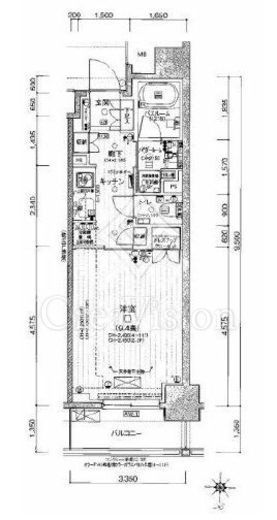 パレステージ大島　702号室　間取り