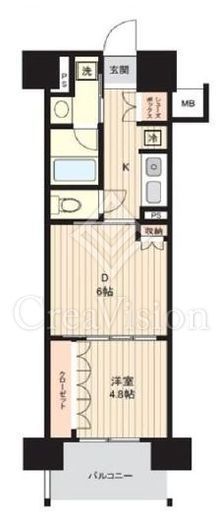 パレステージ大島　906号室　間取り