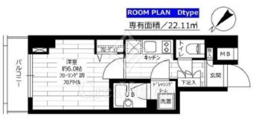 グランドコンシェルジュ早稲田　604号室　間取り