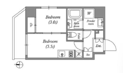 QUALITAS住吉 (クオリタス住吉)　504号室　間取り