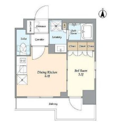 ES-Grande木場公園 (エスグランデ木場)　205号室　間取り