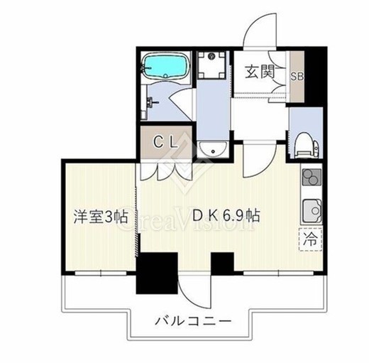 ES-Grande木場公園 (エスグランデ木場)　406号室　間取り