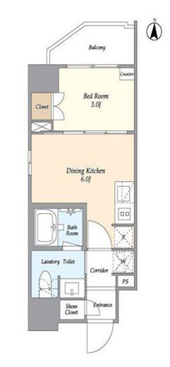 ES-Grande木場公園 (エスグランデ木場)　601号室　間取り