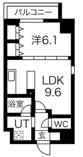 プレール・ドゥーク菊川　201号室　間取り