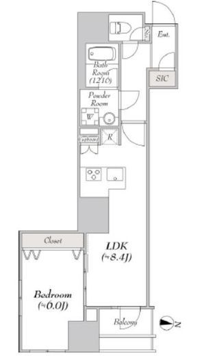 プレール・ドゥーク錦糸公園前　501号室　間取り