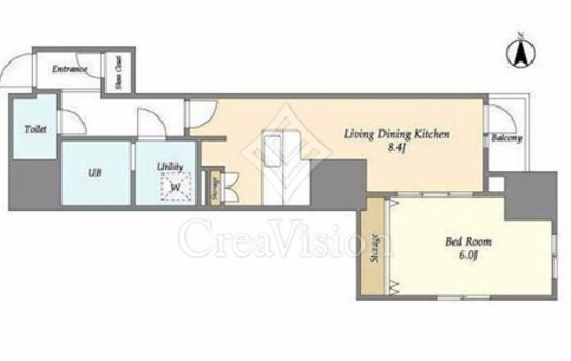 プレール・ドゥーク錦糸公園前　801号室　間取り