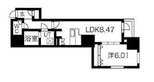プレール・ドゥーク錦糸公園前　901号室　間取り