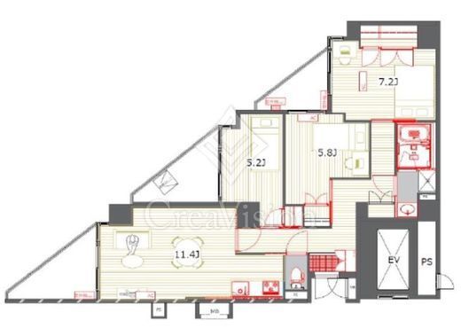 T's garden東陽町 (ティーズガーデン東陽町)　301号室　間取り
