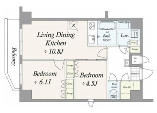 GRAN PASEO本所吾妻橋 (グランパセオ本所吾妻橋)　806号室　間取り