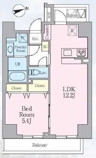 LYNNBARN (リンバーン)　701号室　間取り