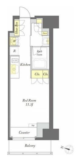 プライムメゾン森下WEST　402号室　間取り