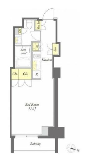 プライムメゾン森下WEST　412号室　間取り