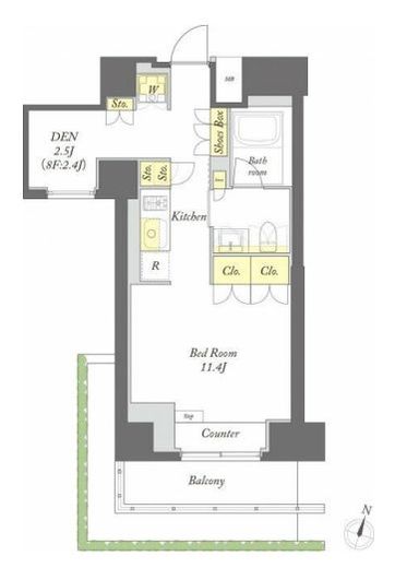 プライムメゾン森下WEST　413号室　間取り