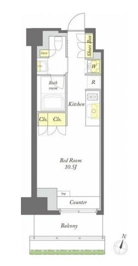 プライムメゾン森下WEST　710号室　間取り
