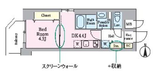 Brillante Ryogoku (ブリランテ両国)　602号室　間取り