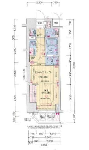 プレサンス木場公園　502号室　間取り
