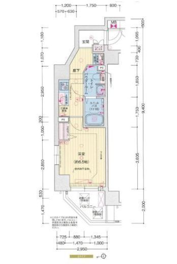 プレサンス木場公園　505号室　間取り
