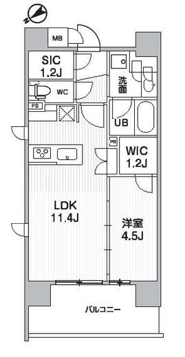 ドゥーエ入谷Ⅲ　302号室　間取り