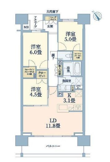 ザ・パークハウス船堀　609号室　間取り