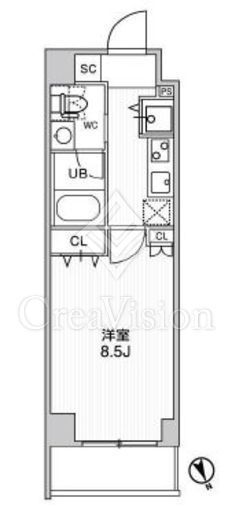ステージファースト浅草橋Ⅳ　502号室　間取り