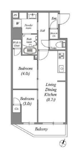 GRANPASEO浅草Ⅱ (グランパセオ浅草2)　404号室　間取り