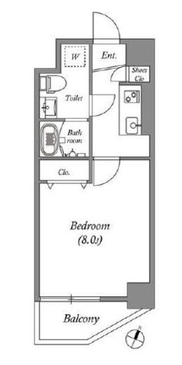 GRANPASEO浅草Ⅱ (グランパセオ浅草2)　501号室　間取り