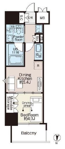 ベルファース森下フォレスト　601号室　間取り