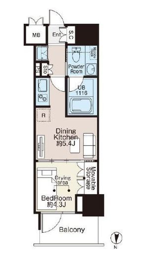 ベルファース森下フォレスト　202号室　間取り