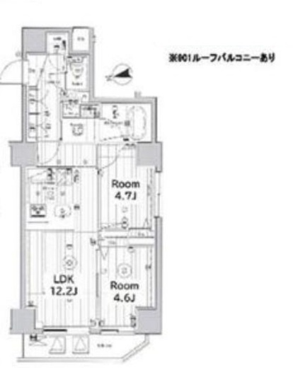 メイクス上野　1401号室　間取り