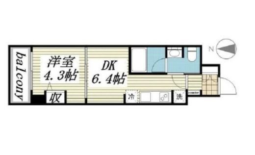 CREAL門前仲町Ⅱ(クリアル門前仲町Ⅱ)　403号室　間取り