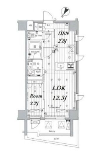メイクス浅草イースト　703号室　間取り
