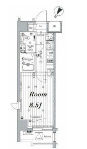 メイクス浅草イースト　3F1号室　間取り