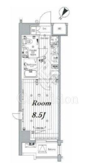 メイクス浅草イースト　901号室　間取り