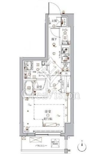 クレイシア入谷　801号室　間取り