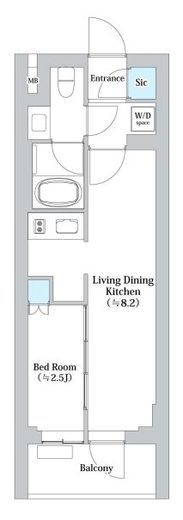 N'sパークレジデンス森下　202号室　間取り