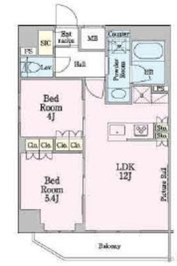 N'sパークレジデンス森下　803号室　間取り