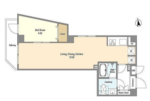 アルファコート東あずま　107号室　間取り