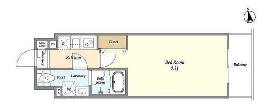 アルファコート東あずま　306号室　間取り