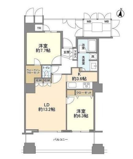ヴィナシス金町タワーレジデンス　707号室　間取り