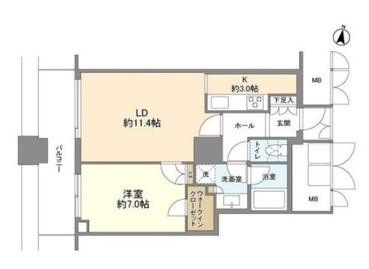 ヴィナシス金町タワーレジデンス　605号室　間取り