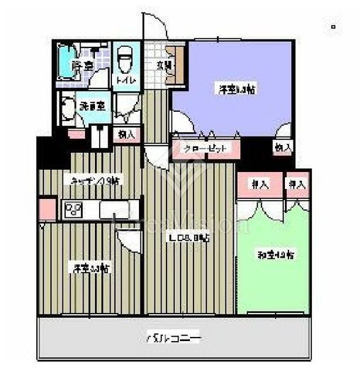 ヴィナシス金町タワーレジデンス　17F1号室　間取り