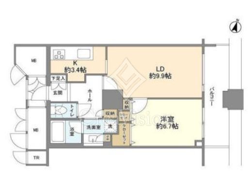ヴィナシス金町タワーレジデンス　915号室　間取り