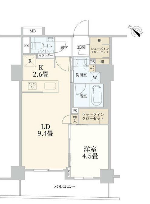 ルフォン不動前　408号室　間取り